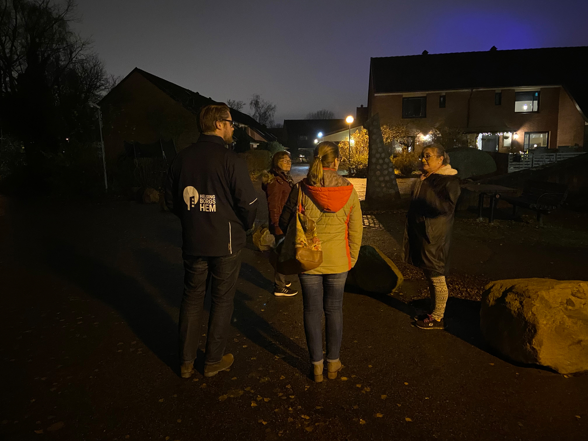 Trygghetsvandring i bostadsområde