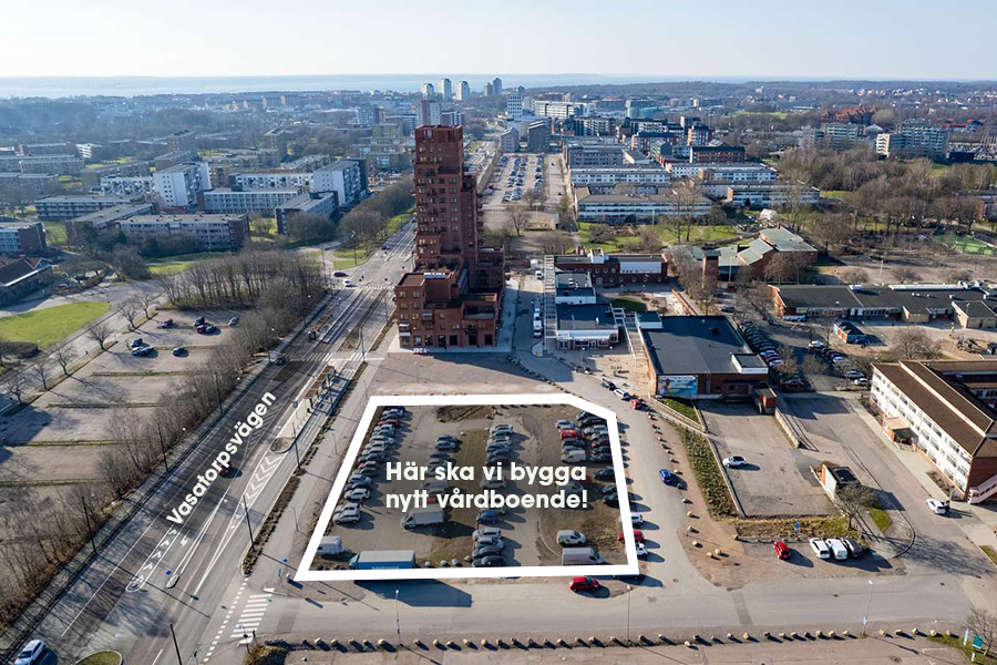 Kommande byggprojekt, lägenheter och vårdboende på Drottninghögs Centrum